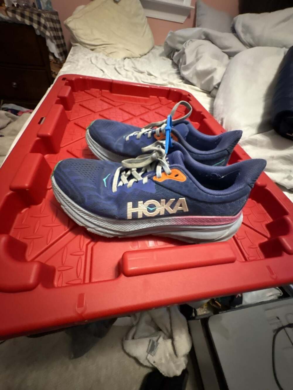 HOKA Challenger ATR 7 Running Shoes Blue Pink SIZE 8
